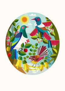 Tui, Kereru & Piwakawaka