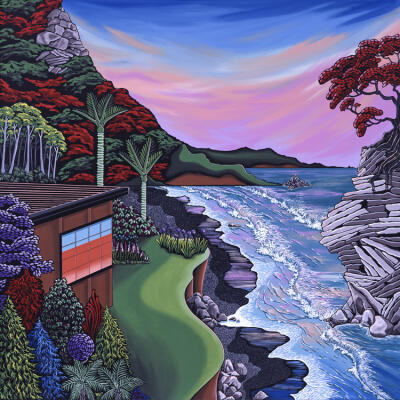 Black Sands Of Western Sunset