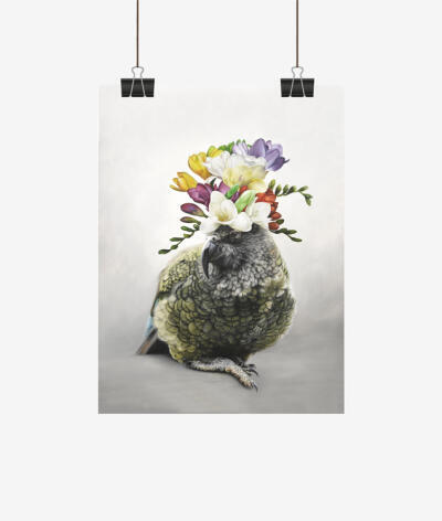 Freesia Kahlo Tea Towel