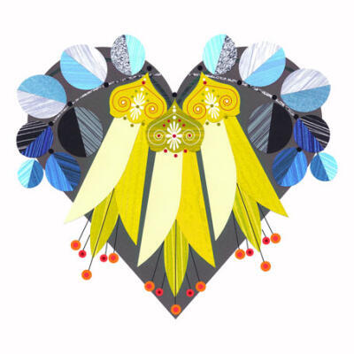 Kowhai Heart (Mini card)