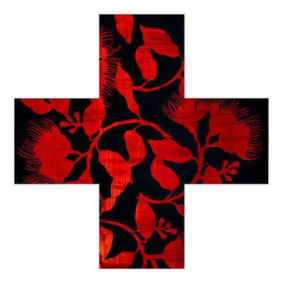 Pohutukawa Cross Black