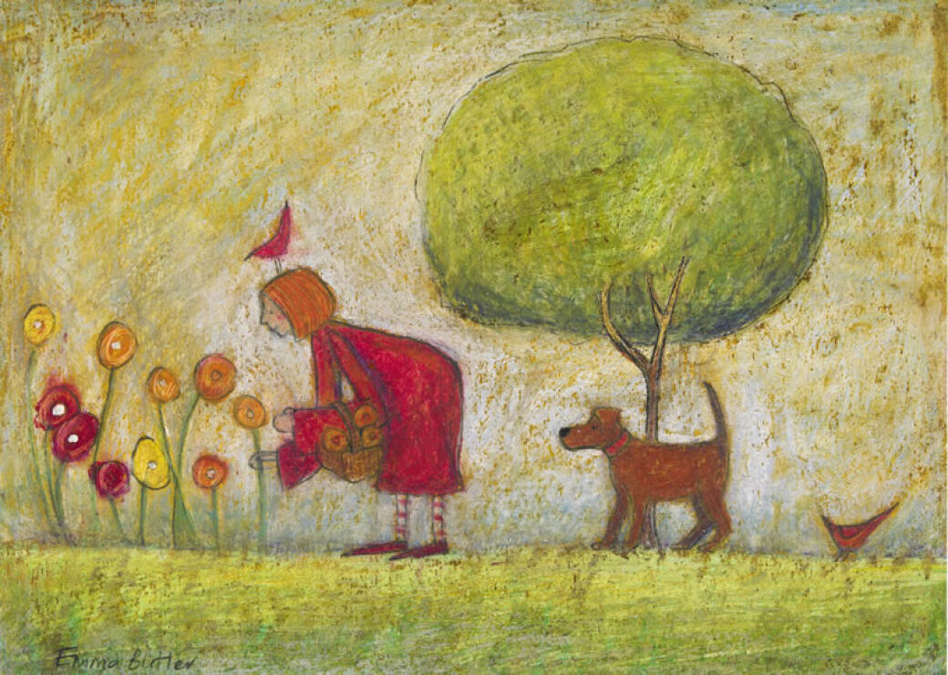 Ruby Picking Flowers