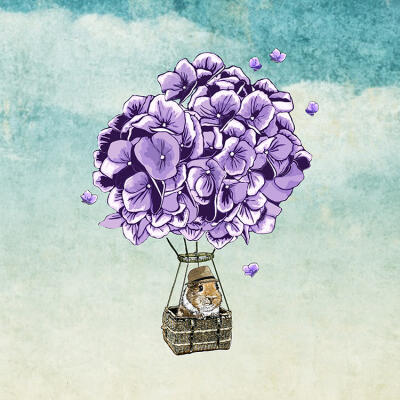 Hamster Loves Hydrangeas